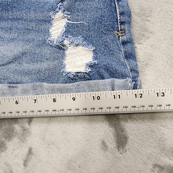 Rewash Jean Shorts Womens 11/30 Blue Super High Rise Mom Cuffed Distressed - Picture 12 of 13